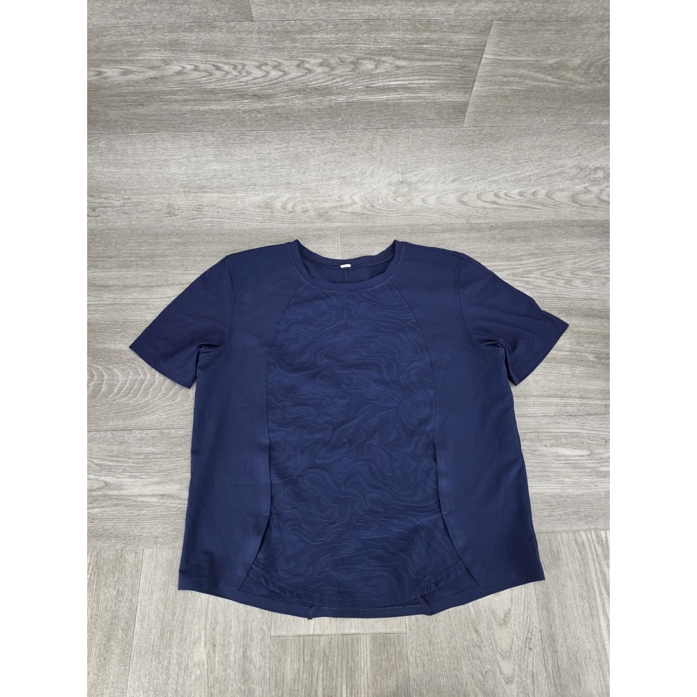 Lululemon Lightweight Stretch T-Shirt Women's 6-8 Night Sea Airflow Athleisure
